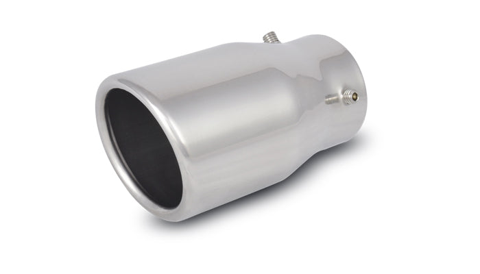Vibrant Performance - 1503 - 3 In. Round Stainless Steel Bolt-On Tip (Single Wall  Angle Cut)