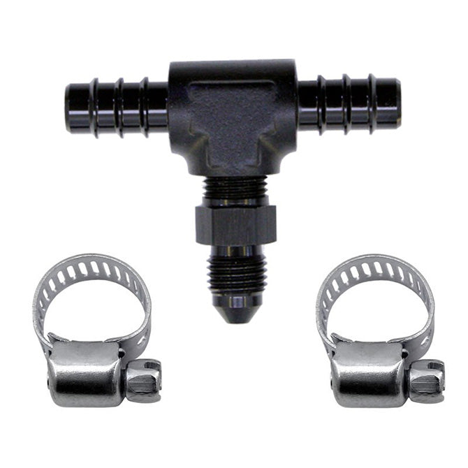 Nitrous Express - 5/16 FUEL T   5/16 HOSE BARB TO 4AN MALE - 15235