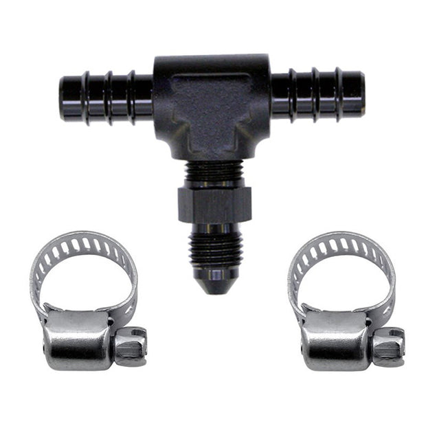 Nitrous Express - 5/16 FUEL T   5/16 HOSE BARB TO 4AN MALE - 15235