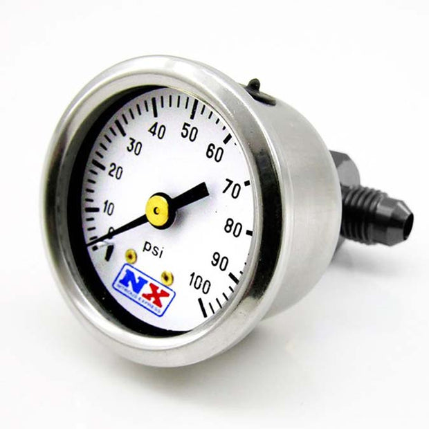 Nitrous Express - FUEL PRESSURE GAUGE (0-100 PSI W/MANIFOLD) - 15512