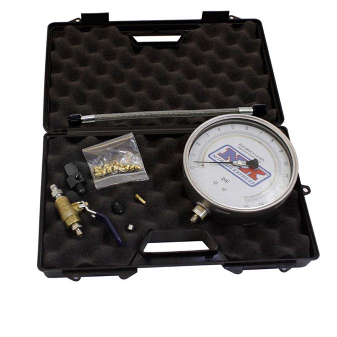 Nitrous Express - MASTER FLO-CHECK PRO (6  CERTIFIED GAUGE & MOLDED CASE) - 15529