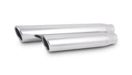 Vibrant Performance - 1578 - 3.5 In. Round SS Tip (Single Wall  Angle Cut) - 3 In. Inlet  11 In. Long