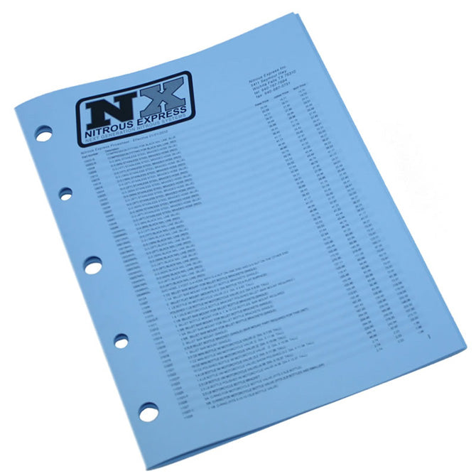 Nitrous Express - NITROUS EXPRESS PRICE SHEET - 15991