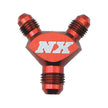 Nitrous Express - 3AN X 3AN X 3AN  BILLET PURE-FLO  Y  FITTING (RED) - 16075