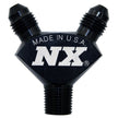 Nitrous Express - 1/8NPT X 3AN X 3AN BILLET PURE-FLO Y FITTING (BLACK) - 16378