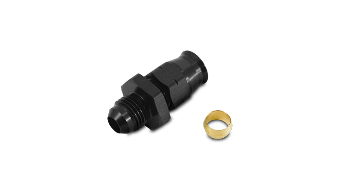 Vibrant Performance - 16457 - Tube To Male AN Adapter With Brass Olive Inserts  -8AN  Tube Size - 0.375 In.
