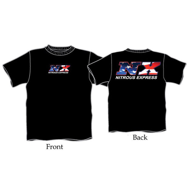 Nitrous Express - SMALL BLACK NX AMERICAN FLAG SHIRT - 16544