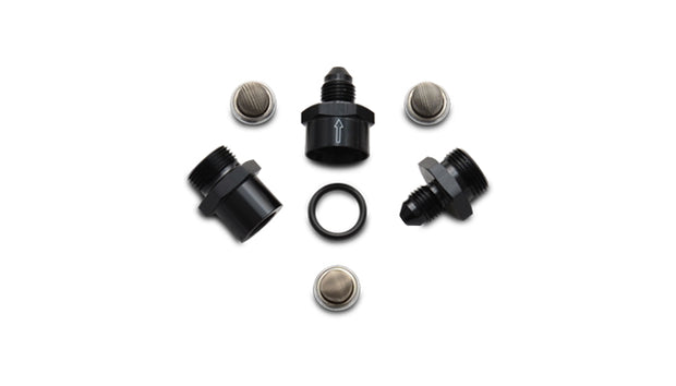 Vibrant Performance - 16736 - Inline Fuel/Oil Filter Set; Size: -6AN; Includes 3 Filters (30/80/150 Micron)