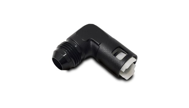 Vibrant Performance - 16920 - 90 Degree Male AN Quick Disconnect EFI Adapter  AN Size:-6; EFI Line Size: 5/16 In.