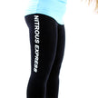 Nitrous Express - Womens Black Leggings With White Logo Large - 19124L