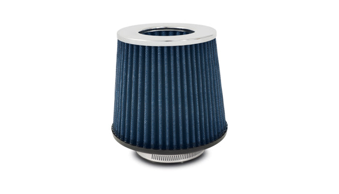 Vibrant Performance - 1921C - Open Funnel High Performance Air Filter  2.5 In. Inlet ID - Chrome Cap