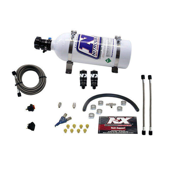 Nitrous Express - HITMAN EFI SINGLE NOZZLE PIRANHA SYSTEM (35-50-75HP ) WITH 5LB BOTTLE - 20001-05