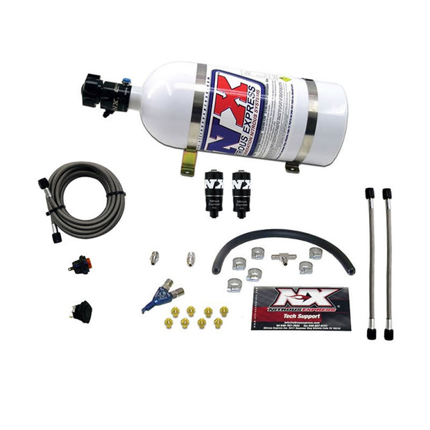 Nitrous Express - HITMAN EFI SINGLE NOZZLE PIRANHA SYSTEM (35-50-75HP ) WITH 10LB BOTTLE - 20001-10