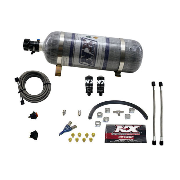 Nitrous Express - HITMAN EFI SINGLE NOZZLE PIRANHA SYSTEM (35-50-75HP ) WITH COMPOSITE BOTTLE - 20001-12