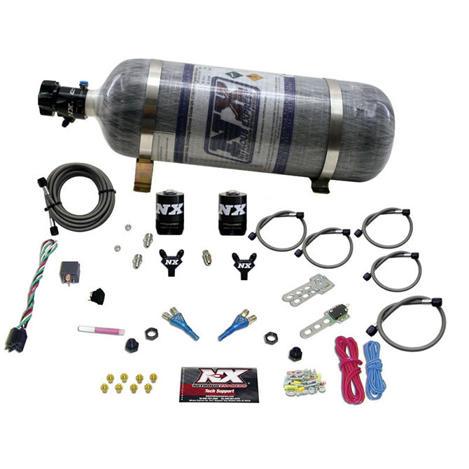 Nitrous Express - FORD EFI DUAL NOZZLE (100-300HP) WITH COMPOSITE BOTTLE  - 20115-12