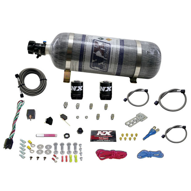 Nitrous Express - GM EFI RACE (100-150-200-250HP) SINGLE NOZZLE WITH COMPOSITE BOTTLE - 20118-12