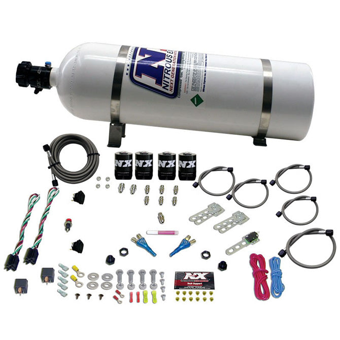 Nitrous Express - FORD EFI DUAL STAGE (50-75-100-150HP X 2) WITH 15LB BOTTLE  - 20124-15