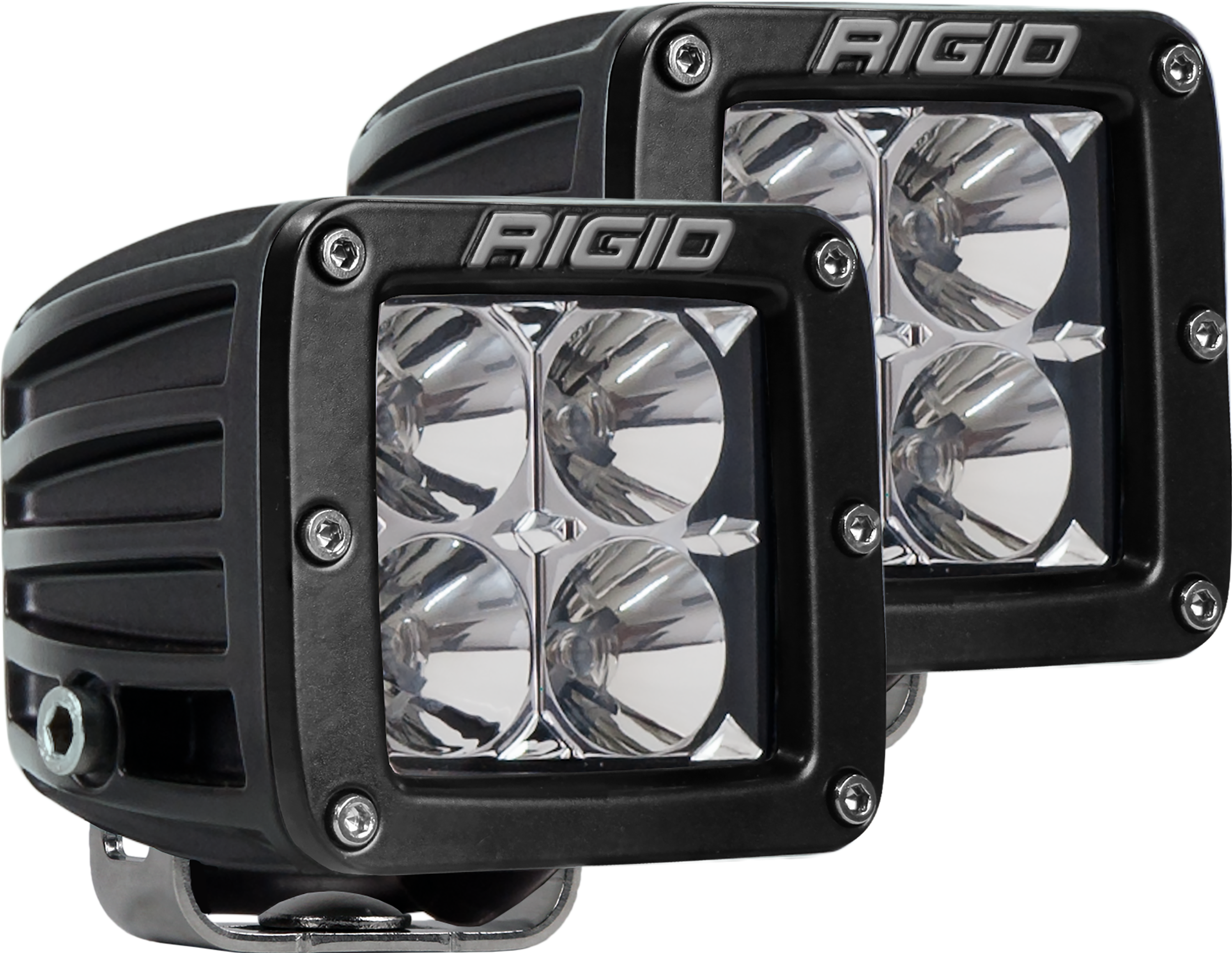 RIGID D-Series PRO LED Light Flood Optic Surface Mount Pair
