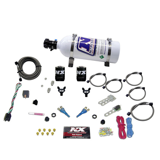 Nitrous Express - GM EFI DUAL NOZZLE (100-300HP) WITH 5LB BOTTLE  - 20215-05