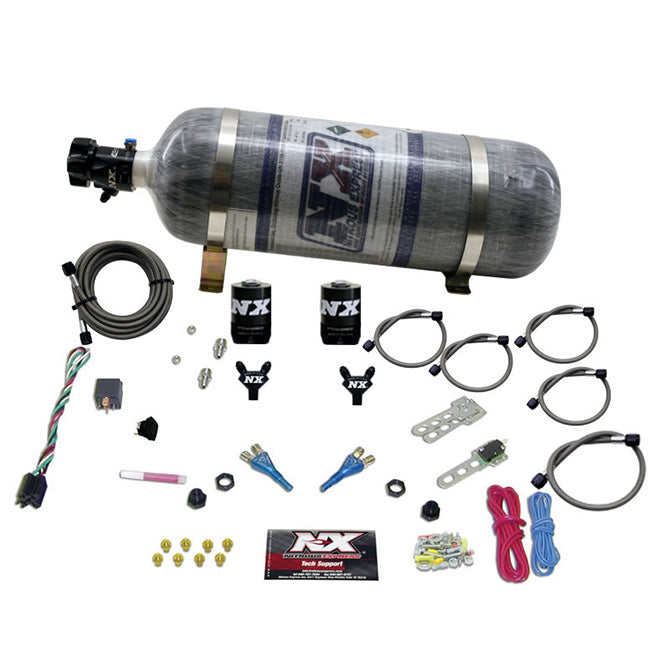 Nitrous Express - GM EFI DUAL NOZZLE (100-300HP) WITH COMPOSITE BOTTLE  - 20215-12