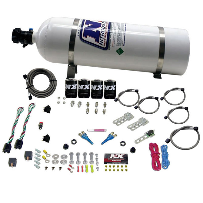 Nitrous Express - GM EFI DUAL STAGE (50-150HP X 2) WITH 15LB BOTTLE - 20224-15