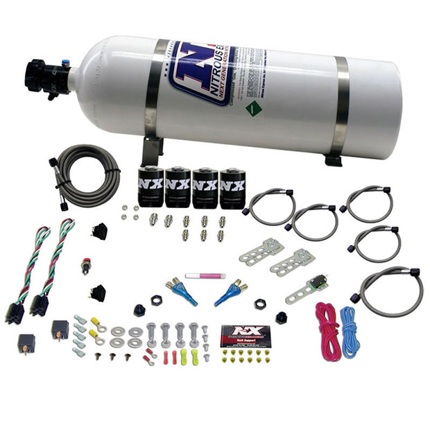 Nitrous Express - GM EFI DUAL STAGE (50-150HP X 2) WITH 15LB BOTTLE - 20224-15