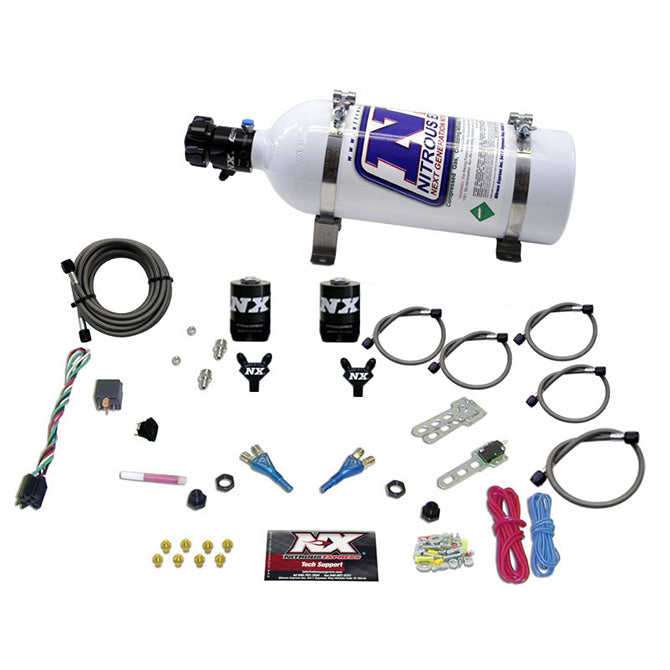Nitrous Express - DODGE EFI FULL RACE (100-150-200-300HP) DUAL NOZZLE WITH 5LB BOTTLE  - 20315-05