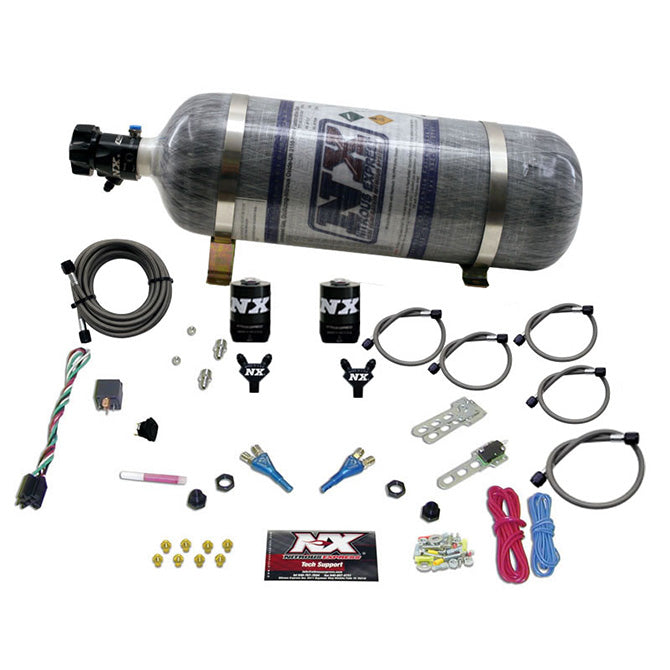 Nitrous Express - DODGE EFI FULL RACE (100-150-200-300HP) DUAL NOZZLE WITH COMPOSITE BOTTLE  - 20315-12