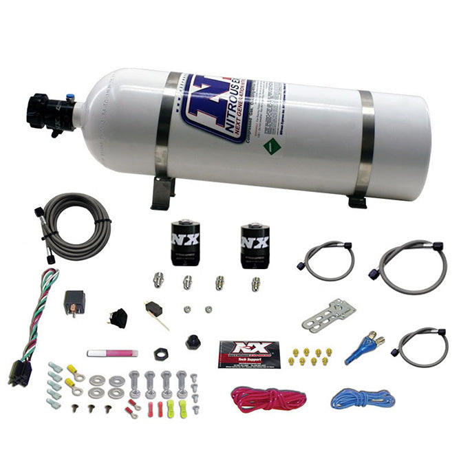 Nitrous Express - DODGE EFI RACE (100-150-200-250HP) SINGLE NOZZLE WITH 15LB BOTTLE  - 20316-15