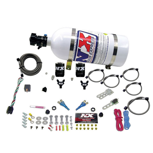 Nitrous Express - DUAL NOZZLE SPORT COMPACT SYSTEM W/ 10LB BOTTLE (35-50-75HP) - 20616-10