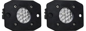 RIGID Ignite Back-Up Kit Diffused Lens Flush Mount Black Housing Pair