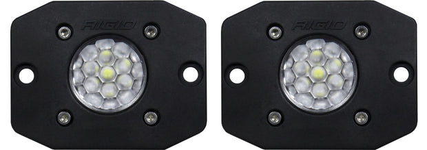 RIGID Ignite Back-Up Kit Diffused Lens Flush Mount Black Housing Pair