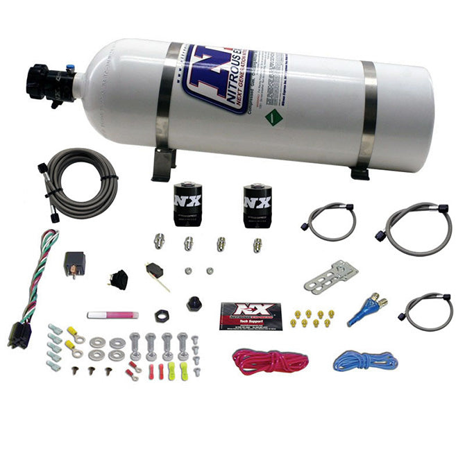 Nitrous Express - ALL DODGE EFI SINGLE NOZZLE SYSTEM (35-50-75-100-150 HP) WITH 15LB BOTTLE   - 20921-15
