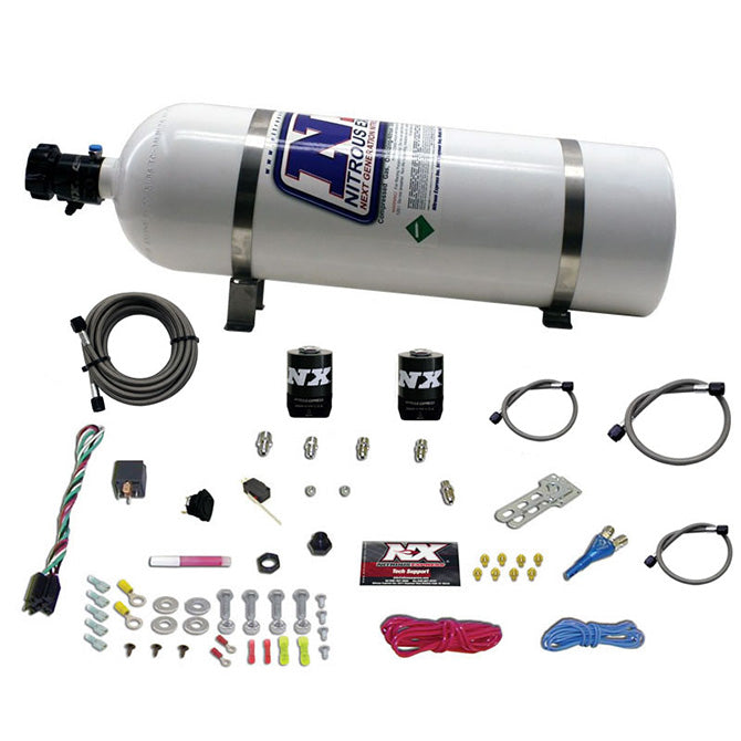 Nitrous Express - ALL FORD EFI SINGLE NOZZLE SYSTEM (35-50-75-100-150 HP) WITH 15LB BOTTLE   - 20922-15