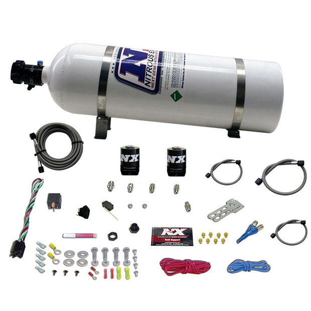 Nitrous Express - ALL FORD EFI SINGLE NOZZLE SYSTEM (35-50-75-100-150 HP) WITH 15LB BOTTLE   - 20922-15