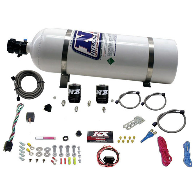 Nitrous Express - 5TH GEN CAMARO SINGLE NOZZLE SYSTEM (35-150HP) W/ 15LB BOTTLE - 20930-15