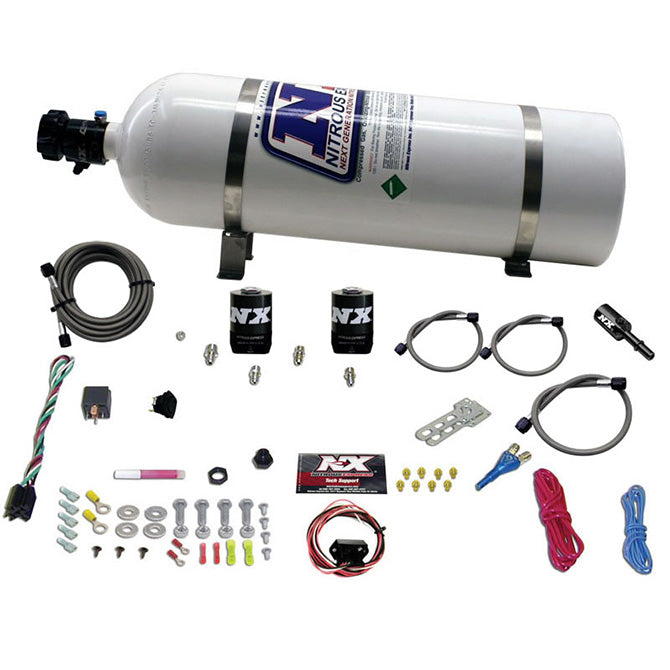 Nitrous Express - 5.0 COYOTE SINGLE NOZZLE SYSTEM (35-150HP) W/ 15LB BOTTLE - 20932-15