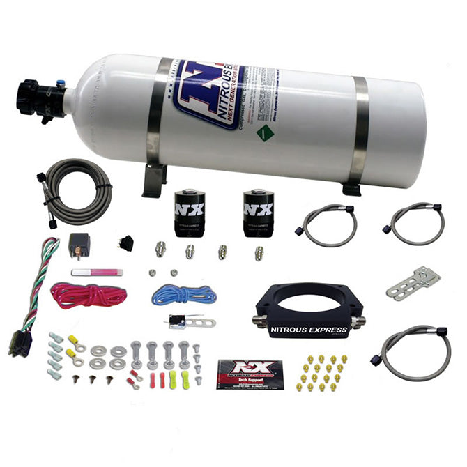 Nitrous Express - LS 102mm PLATE SYSTEM (50-400HP) W/ 15LB BOTTLE - 20933-15