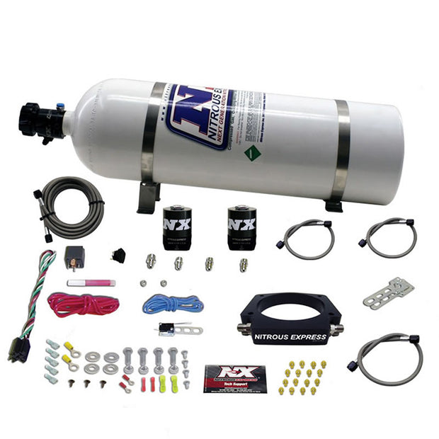 Nitrous Express - LS 90mm PLATE SYSTEM (50-400HP) W/ 15LB BOTTLE - 20934-15