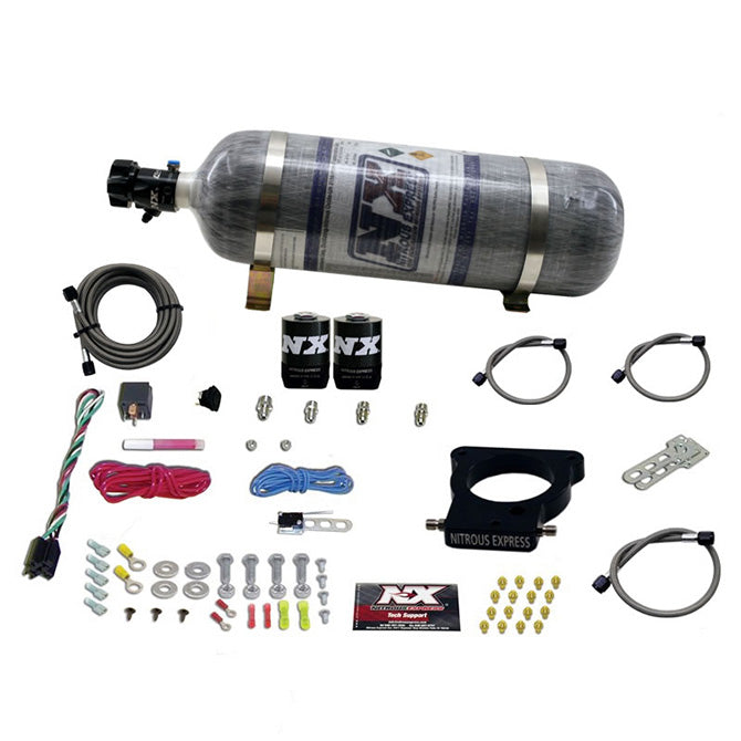 Nitrous Express - LS 78MM 3-BOLT PLATE SYSTEM (50-350HP) W/ 12LB COMPOSITE BOTTLE - 20935-12