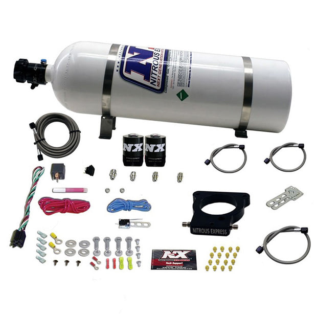Nitrous Express - LS 78MM 3-BOLT PLATE SYSTEM (50-350HP) W/ 15LB BOTTLE - 20935-15