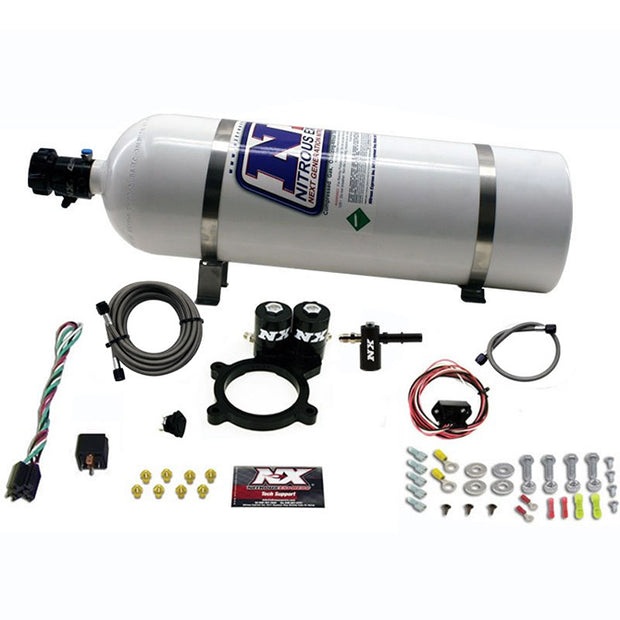 Nitrous Express - 2014-NEWER GM 5.3L TRUCK NITROUS PLATE SYSTEM (50-250HP) W/ 15LB BOTTLE - 20936-15