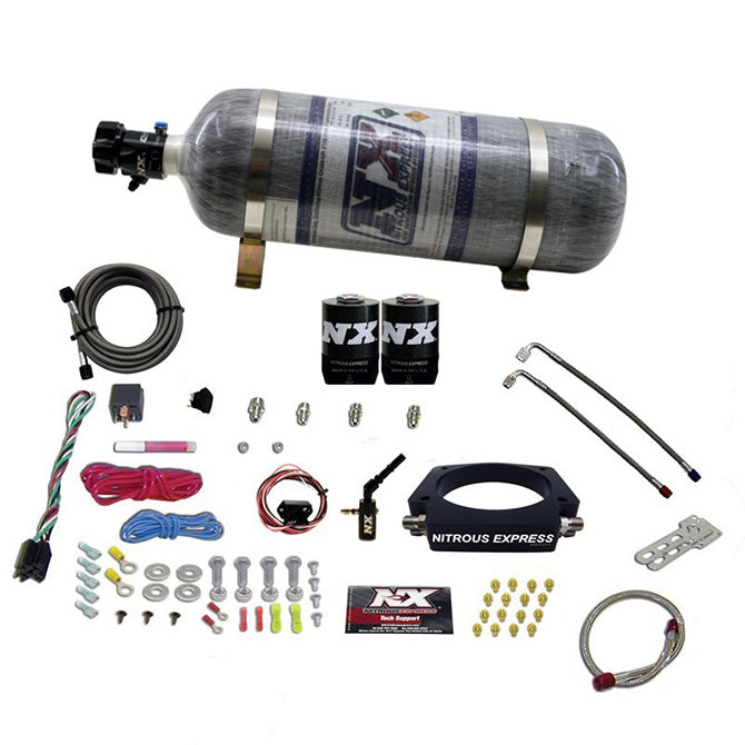 Nitrous Express - 2014-NEWER GM 6.2L TRUCK NITROUS PLATE SYSTEM (35-300HP) W/ COMPOSITE BOTTLE - 20937-12