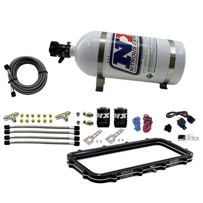 Nitrous Express - Holley High Ram Plenum Plate System W/ 10lb Bottle - 20940-10