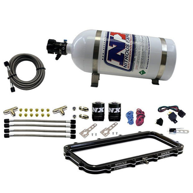 Nitrous Express - Holley High Ram Plenum Plate System W/ 10lb Bottle - 20940-10