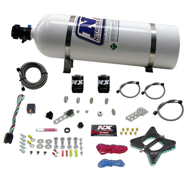 Nitrous Express - 4.6L 2 VALVE PLATE SYSTEM WITH 15LB BOTTLE - 20946-15