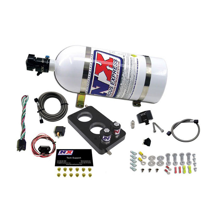Nitrous Express - 4.6L 3 VALVE PLATE SYSTEM (50-150HP) 200-300HP JETTING AVAILABLE 10LB BOTTLE - 20947-10