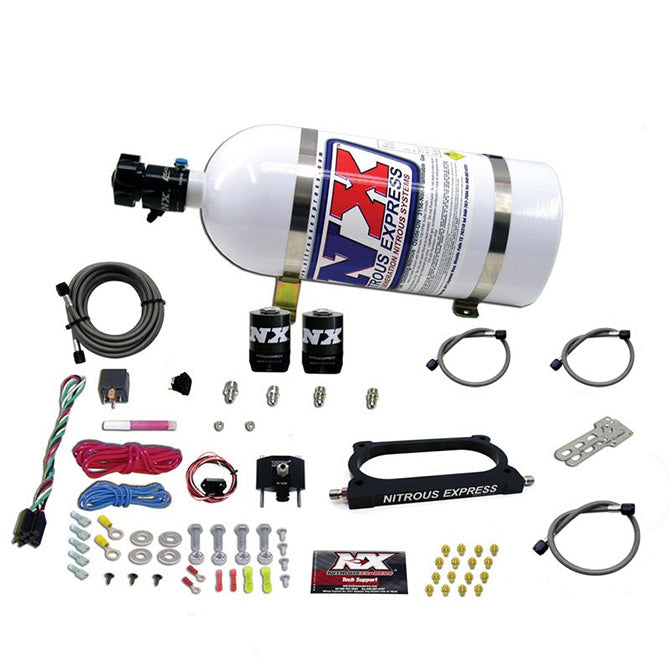 Nitrous Express - GT500 NITROUS PLATE SYSTEM (50-250HP) WITH 10LB BOTTLE - 20949-10