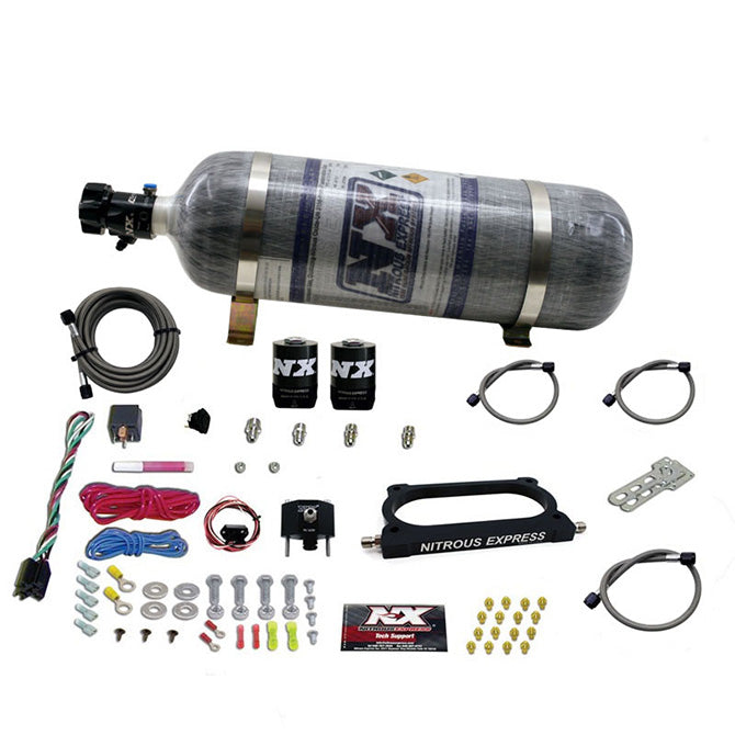 Nitrous Express - GT500 NITROUS PLATE SYSTEM (50-250HP) WITH COMPOSITE BOTTLE - 20949-12