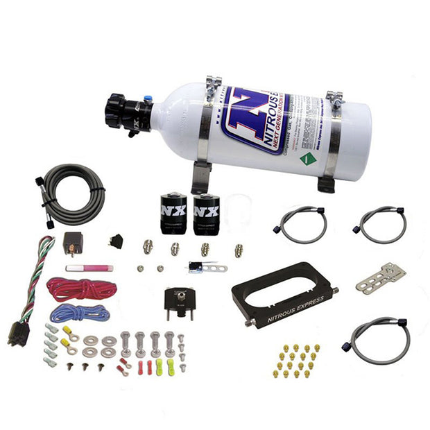 Nitrous Express - FORD 4 VALVE NITROUS PLATE SYSTEM (50-300HP) WITH 5LB BOTTLE - 20950-05